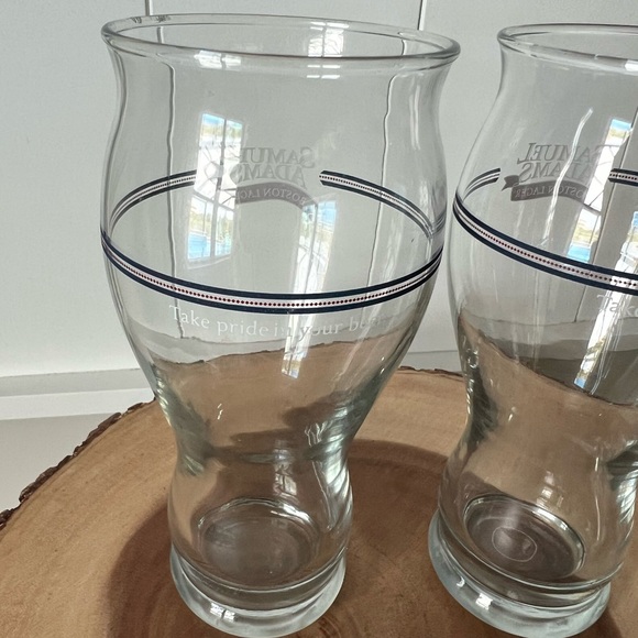 Sam Adams Lager beer Glass vintage set of 2 - Picture 6 of 7